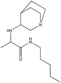 2-{1-azabicyclo[2.2.2]octan-3-ylamino}-N-pentylpropanamide Struktur