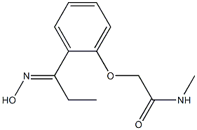 2-{2-[(1E)-N-hydroxypropanimidoyl]phenoxy}-N-methylacetamide Struktur