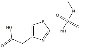 2-{2-[(dimethylsulfamoyl)amino]-1,3-thiazol-4-yl}acetic acid Struktur