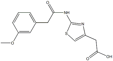 2-{2-[2-(3-methoxyphenyl)acetamido]-1,3-thiazol-4-yl}acetic acid Struktur