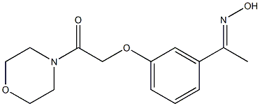 2-{3-[1-(hydroxyimino)ethyl]phenoxy}-1-(morpholin-4-yl)ethan-1-one Struktur