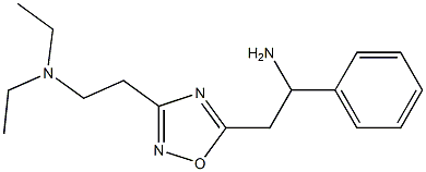 2-{3-[2-(diethylamino)ethyl]-1,2,4-oxadiazol-5-yl}-1-phenylethan-1-amine Struktur