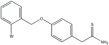 2-{4-[(2-bromobenzyl)oxy]phenyl}ethanethioamide Struktur