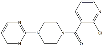 2-{4-[(2-chloropyridin-3-yl)carbonyl]piperazin-1-yl}pyrimidine Struktur