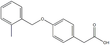 2-{4-[(2-methylphenyl)methoxy]phenyl}acetic acid Struktur