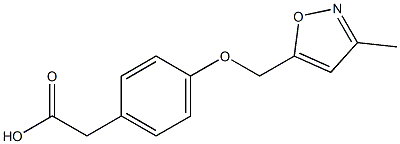 2-{4-[(3-methyl-1,2-oxazol-5-yl)methoxy]phenyl}acetic acid Struktur