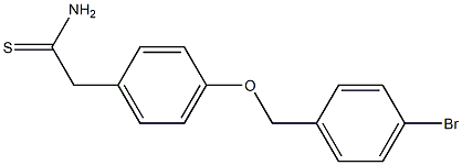 2-{4-[(4-bromobenzyl)oxy]phenyl}ethanethioamide Struktur