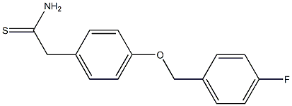 2-{4-[(4-fluorobenzyl)oxy]phenyl}ethanethioamide Struktur