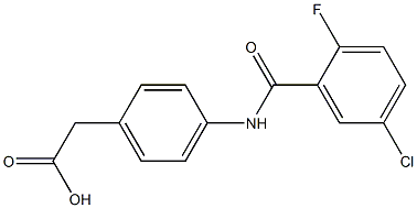 2-{4-[(5-chloro-2-fluorobenzene)amido]phenyl}acetic acid Struktur