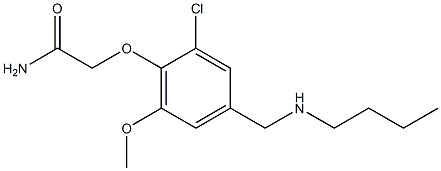 2-{4-[(butylamino)methyl]-2-chloro-6-methoxyphenoxy}acetamide Struktur