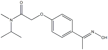 2-{4-[1-(hydroxyimino)ethyl]phenoxy}-N-methyl-N-(propan-2-yl)acetamide Struktur