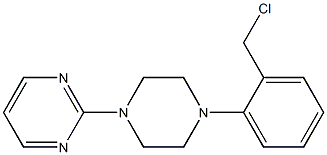 2-{4-[2-(chloromethyl)phenyl]piperazin-1-yl}pyrimidine Struktur