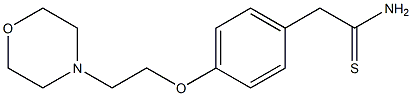 2-{4-[2-(morpholin-4-yl)ethoxy]phenyl}ethanethioamide Struktur