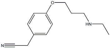 2-{4-[3-(ethylamino)propoxy]phenyl}acetonitrile Struktur