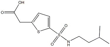 2-{5-[(3-methylbutyl)sulfamoyl]thiophen-2-yl}acetic acid Struktur