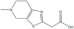 2-{5-methyl-4H,5H,6H,7H-pyrido[4,3-d][1,3]thiazol-2-yl}acetic acid Struktur