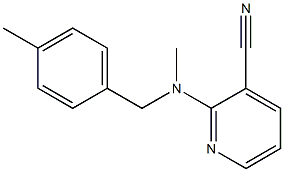 2-{methyl[(4-methylphenyl)methyl]amino}pyridine-3-carbonitrile Struktur