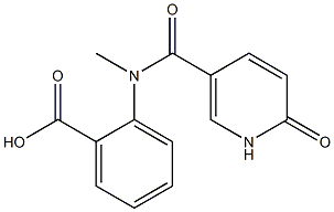 2-{methyl[(6-oxo-1,6-dihydropyridin-3-yl)carbonyl]amino}benzoic acid Struktur