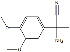 2-amino-2-(3,4-dimethoxyphenyl)propanenitrile Struktur