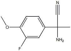 2-amino-2-(3-fluoro-4-methoxyphenyl)propanenitrile Struktur