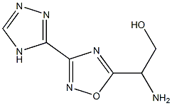 2-amino-2-[3-(4H-1,2,4-triazol-3-yl)-1,2,4-oxadiazol-5-yl]ethan-1-ol Struktur