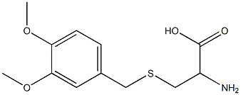 2-amino-3-[(3,4-dimethoxybenzyl)thio]propanoic acid Struktur