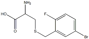 2-amino-3-[(5-bromo-2-fluorobenzyl)thio]propanoic acid Struktur