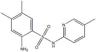 2-amino-4,5-dimethyl-N-(5-methylpyridin-2-yl)benzene-1-sulfonamide Struktur