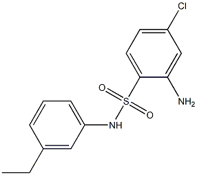 2-amino-4-chloro-N-(3-ethylphenyl)benzene-1-sulfonamide Struktur