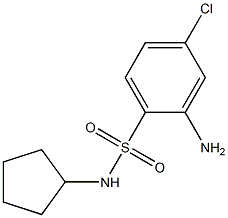 2-amino-4-chloro-N-cyclopentylbenzene-1-sulfonamide Struktur