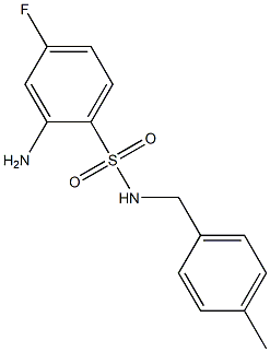 2-amino-4-fluoro-N-[(4-methylphenyl)methyl]benzene-1-sulfonamide Struktur