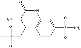 2-amino-4-methanesulfonyl-N-(3-sulfamoylphenyl)butanamide Struktur