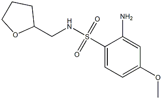 2-amino-4-methoxy-N-(oxolan-2-ylmethyl)benzene-1-sulfonamide Struktur