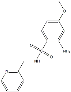 2-amino-4-methoxy-N-(pyridin-2-ylmethyl)benzene-1-sulfonamide Struktur