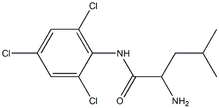 2-amino-4-methyl-N-(2,4,6-trichlorophenyl)pentanamide Struktur