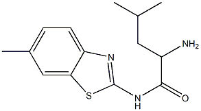 2-amino-4-methyl-N-(6-methyl-1,3-benzothiazol-2-yl)pentanamide Struktur