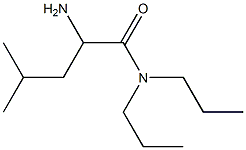 2-amino-4-methyl-N,N-dipropylpentanamide Struktur