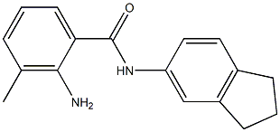 2-amino-N-(2,3-dihydro-1H-inden-5-yl)-3-methylbenzamide Struktur