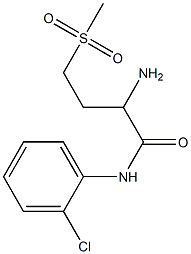 2-amino-N-(2-chlorophenyl)-4-(methylsulfonyl)butanamide Struktur