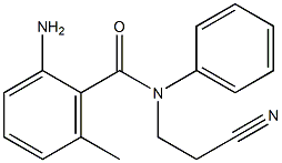 2-amino-N-(2-cyanoethyl)-6-methyl-N-phenylbenzamide Struktur