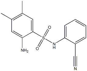 2-amino-N-(2-cyanophenyl)-4,5-dimethylbenzene-1-sulfonamide Struktur