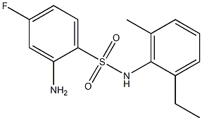 2-amino-N-(2-ethyl-6-methylphenyl)-4-fluorobenzene-1-sulfonamide Struktur