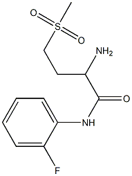 2-amino-N-(2-fluorophenyl)-4-(methylsulfonyl)butanamide Struktur