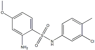 2-amino-N-(3-chloro-4-methylphenyl)-4-methoxybenzene-1-sulfonamide Struktur