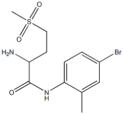 2-amino-N-(4-bromo-2-methylphenyl)-4-(methylsulfonyl)butanamide Struktur