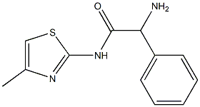 2-amino-N-(4-methyl-1,3-thiazol-2-yl)-2-phenylacetamide Struktur