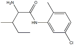 2-amino-N-(5-chloro-2-methylphenyl)-3-methylpentanamide Struktur