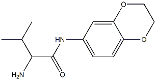 2-amino-N-2,3-dihydro-1,4-benzodioxin-6-yl-3-methylbutanamide Struktur