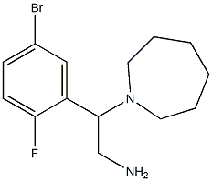 2-azepan-1-yl-2-(5-bromo-2-fluorophenyl)ethanamine Struktur