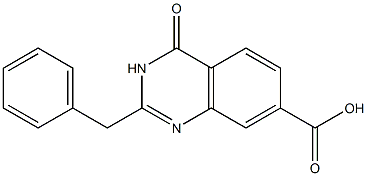 2-benzyl-4-oxo-3,4-dihydroquinazoline-7-carboxylic acid Struktur